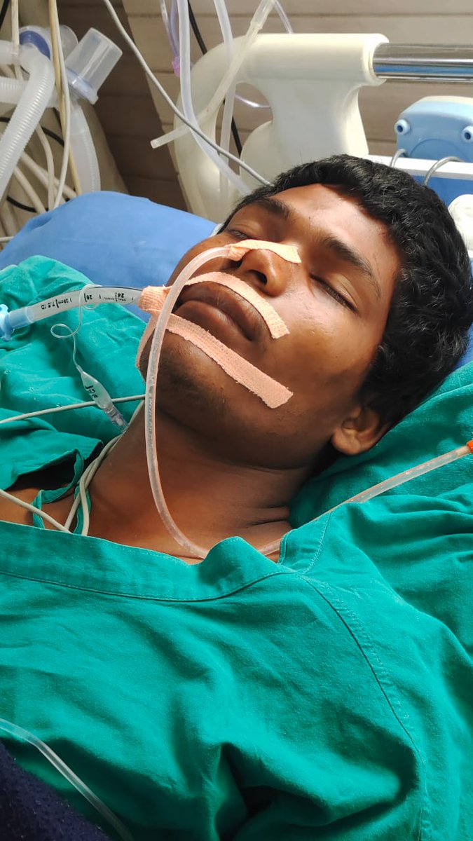 He's Ajay, a poor scrap picker & sole earner of the family. He's battling for his life in hospital after IsIamists sh0t him in #Haldwani. No sympathy for him? No human rights for him? Just because he's a Hindu? #HaldwaniRiots