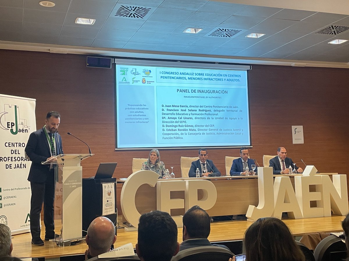 Comienza!… I CONGRESO ANDALUZ SOBRE EDUCACIÓN EN CENTROS PENITENCIARIOS, DE MENORES INFRACTORES Y ADULTOS ⁦<a href="/CEPJAEN1/">CEP JAEN</a>⁩ ⁦<a href="/IpepJaen/">IPEP Jaén</a>⁩ 🤗