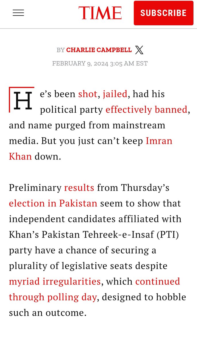But you can't keep Imran Khan down.