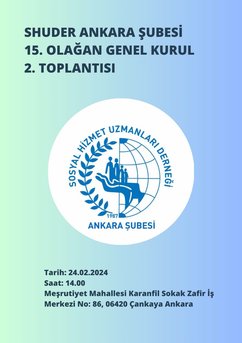 shuderankara's tweet photo. 28 Ocak’ta gerçekleştirdiğimiz genel kurul toplantısında yeterli çoğunluk sağlanamadığı için yönetim kurulu oluşturulamamıştır. Genel kurul ikinci toplantımız 24 Şubat Cumartesi günü saat 14.00’da yapılacaktır. Tüm meslektaşlarımızı bekliyoruz. https://t.co/YqUETg9pT0