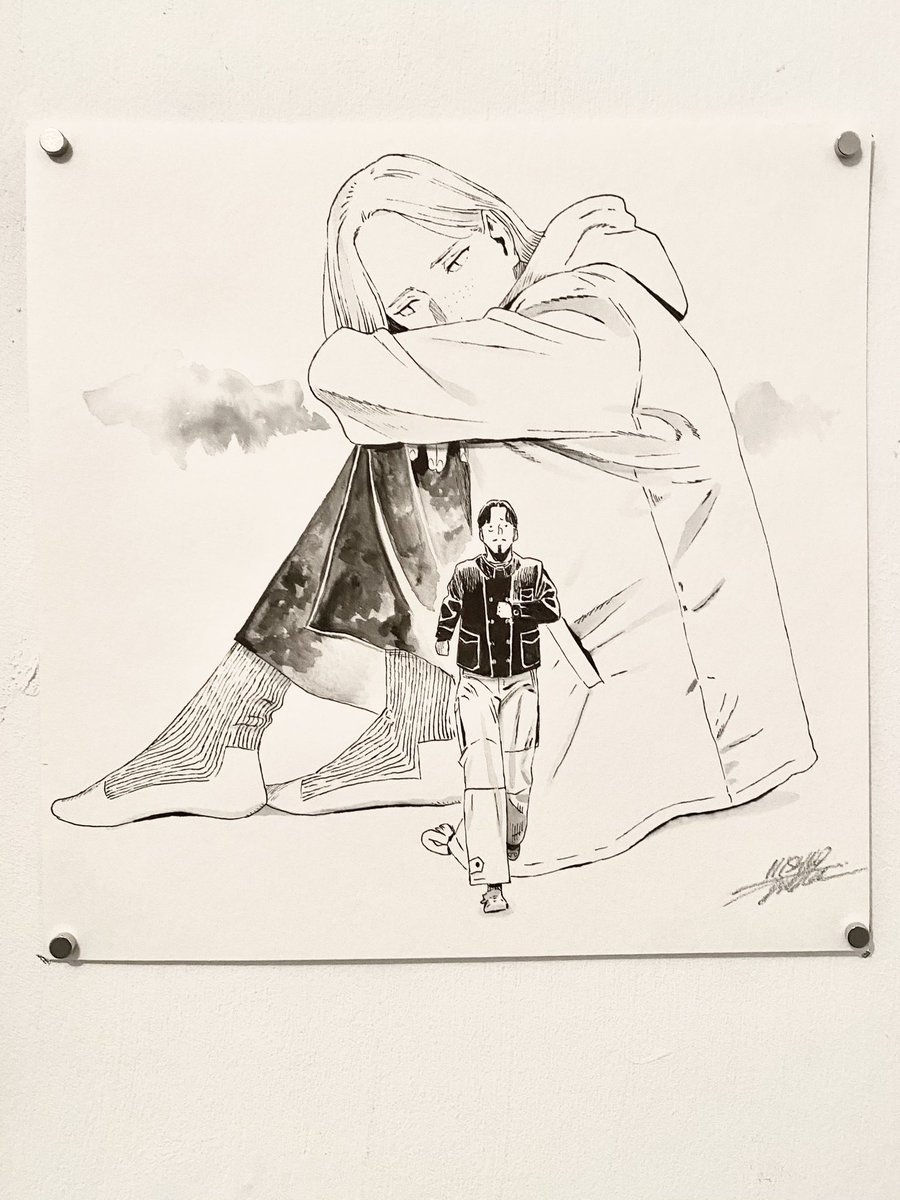 西尾雄太先生の個展へお伺いしました。
生原稿にひれ伏すばかりです。
ご本人にもお会いできて嬉しい限り。 