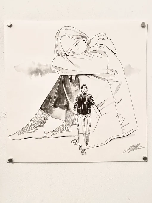 西尾雄太先生の個展へお伺いしました。
生原稿にひれ伏すばかりです。
ご本人にもお会いできて嬉しい限り。 