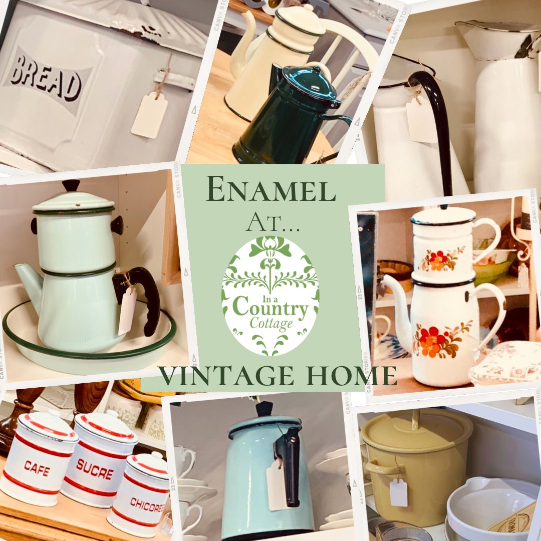 InACountryCttge's tweet photo. ✅ 5 reasons Vintage Enamel is popular ✅

🔸Durability: Practical and long-lasting
🔸Aesthetic: Cool look in neutral and colour
🔶 Historical: To reflect designs and trends
🔶 Collectibility: Rare and collectible pieces
🔶 Sustainability: Eco-friendly 

Open 7 days 🤌 #home https://t.co/UmQ7rN8D7t