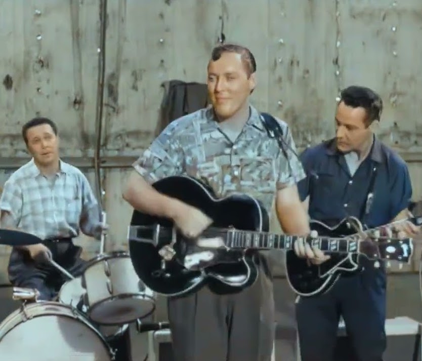 VintageRockMag's tweet photo. Today we remember Bill Haley who died on this day in 1981 aged 55... We love this colourised clip of Hot Dog Buddy Buddy from  Don't Knock The Rock 
https://t.co/W6Rehik1m8 https://t.co/3Xrwoc5JVr