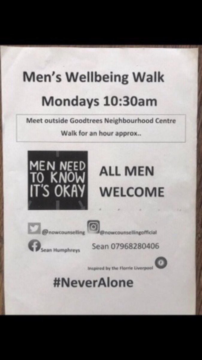 If you live in or near Moredun, South Edinburgh, or are in the area, in fact all are welcome no matter where you live. We meet every Monday, same as our brothers in Liverpool @WalkFlorrie Recent weeks have been extra good with some new people, let’s keep it going #NeverAlone