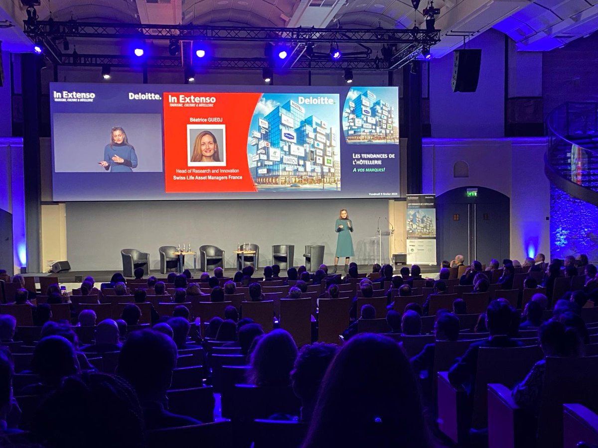 <a href="/InExtenso_TCH/">In Extenso TCH</a> <a href="/DeloitteFrance/">Deloitte France</a> 📢 En LIVE des Tendances de l’Hôtellerie 2024 au Palais Brongniard 📢

Intervention de Béatrice Guedj de <a href="/SwissLife_AM_FR/">SwissLife_AM_FR</a> 
#tendanceshotellerie2024 #hotellerie #tourisme