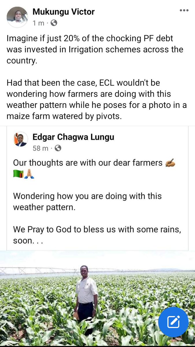 MukunguVic50434's tweet photo. Had ECL's administration invested even just 20% of the total debt they contracted in irrigation projects across the country, ECL wouldn't be posing in pivot irrigated farms wondering how farmers are coping with dry spells. https://t.co/Yjv7k5gAWa