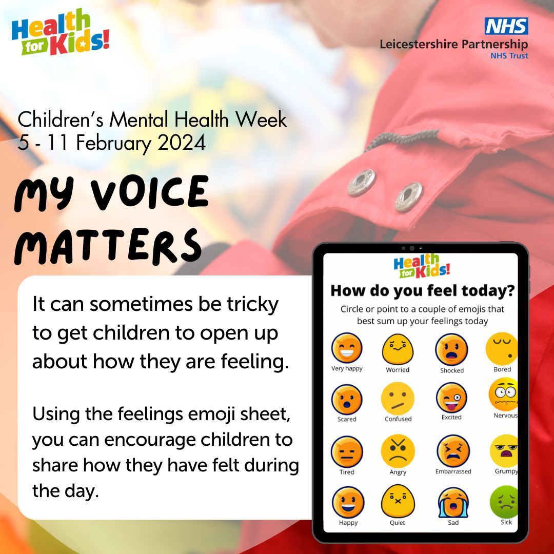 It can be difficult to get children to share their feelings. Use the feelings emoji sheet to encourage children to express how they felt during the day and start conversations with them. Find out more 👇 healthforkids.co.uk/grownups/healt…