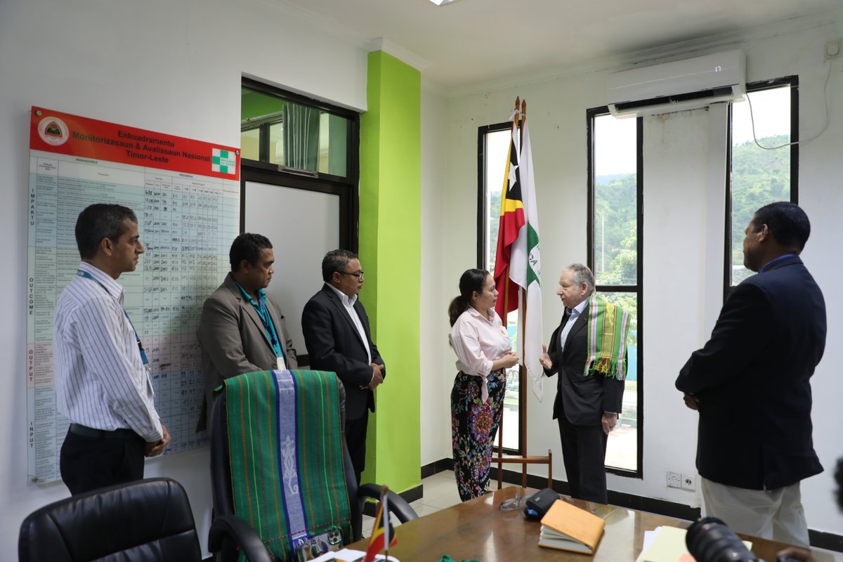 UNICEFTL's tweet photo. We are happy to accompany UNSG Special Envoy on #RoadSafety, Mr.@JeanTodt, for meeting with H.E. Dr. Elia dos Reis Amaral, #TimorLeste's Minister of Health, this morning.

Dr. Shyam Pathak @drshyam2001, Chief of Health @UNICEFTL represented UNICEF #TimorLeste in this meeting. https://t.co/dZigGKGmGS