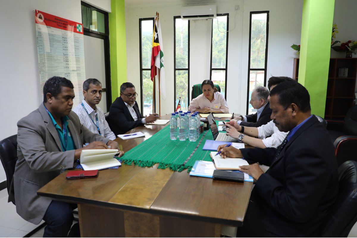 UNICEFTL's tweet photo. We are happy to accompany UNSG Special Envoy on #RoadSafety, Mr.@JeanTodt, for meeting with H.E. Dr. Elia dos Reis Amaral, #TimorLeste's Minister of Health, this morning.

Dr. Shyam Pathak @drshyam2001, Chief of Health @UNICEFTL represented UNICEF #TimorLeste in this meeting. https://t.co/dZigGKGmGS