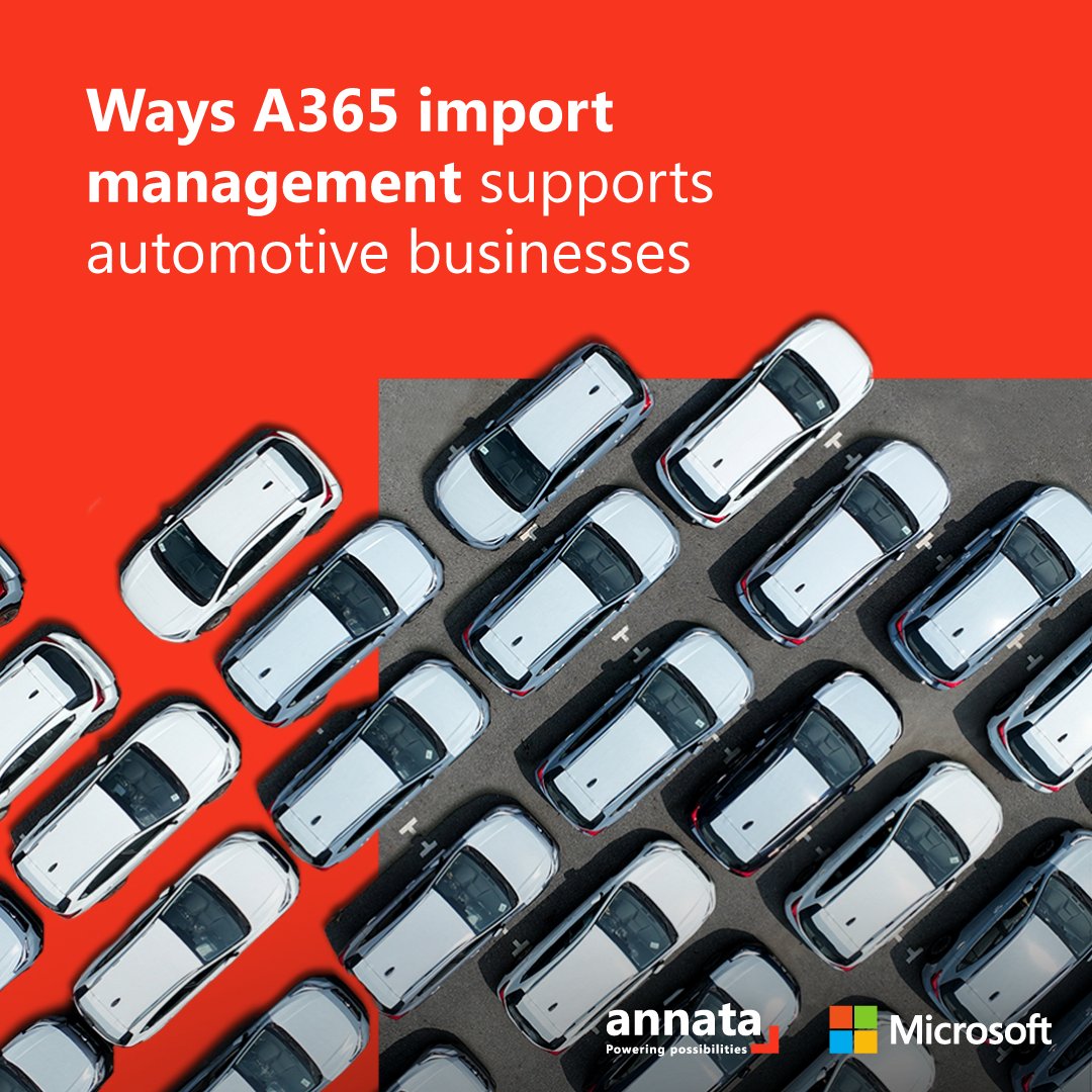 Annata's tweet photo. This oversight of #importmanagement in #automotive businesses stems from various factors, including a focus on core operations, perceived complexities, and a lack of immediate visibility. Below we share how #A365 provides import management support. See https://t.co/QJl5BjsyHv https://t.co/3i14dv0JU1
