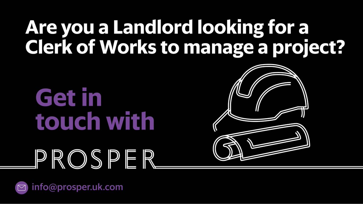 Do you need a Clerk of Works to manage an upcoming project? We have a solution to support landlords undertaking projects which require Clerk of Works services.

Get in touch with the Prosper team to discuss your project requirements 📧 info@prosper.uk.com

#clerkofworks #landlord