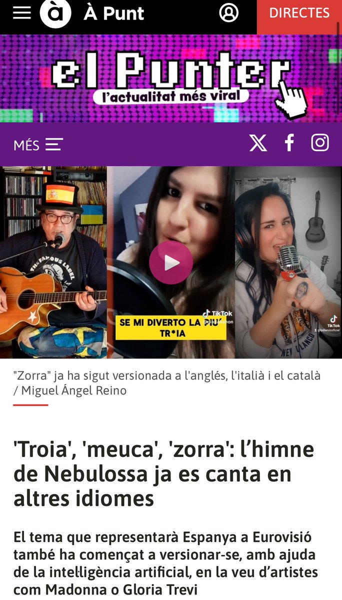 UniversalCornYT's tweet image. Estoy alucindando con lo que esta’ pasando. Hoy a las 13.00 salgo en @La1_tve en el programa Mañaneros por si quereis verlo! ❤️❤️❤️ gracias a todos por el apoyo!!! #zorra #BenidormFest2024 #Eurovision2024