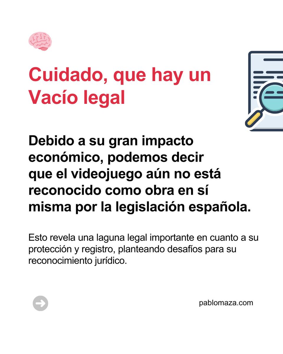 MazaAbogado's tweet photo. El desafío de proteger la innovación en Videojuegos en España 🎮

El boom del sector de videojuegos, con 16M de jugadores, exige una protección legal robusta para salvaguardar los intangibles y fomentar el desarrollo. https://t.co/9y9nGLUnpL