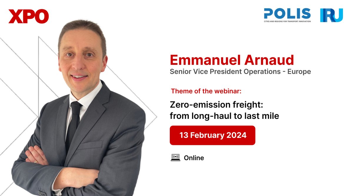 Join Emmanuel Arnaud on February 13 for the <a href="/the_IRU/">IRU</a> and <a href="/POLISnetwork/">POLIS</a>  webinar series dedicated to the #decarbonization of #RoadFreight transport.
Register now: go.iru.org/Au