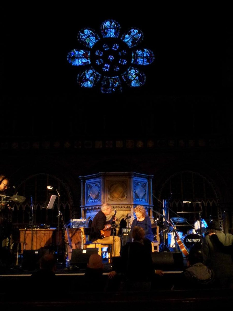 Just got a timeline reminder - last night marked 10 years since <a href="/shirleyeCollins/">Shirley Collins</a>'s return to singing live;

This picture is from Shirley's soundcheck with Ian Keary that evening, preparing to support Current 93 / <a href="/AnokPe/">David Tibet</a> at <a href="/UnionChapelUK/">Union Chapel London</a>.