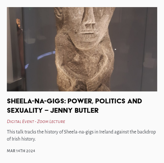 Tonight's Lecture - Sheela-Na-Gigs: Power, Politics and Sexuality - Jenny Butler #SheelaNaGigs #Power #Politics #Sexuality #JennyButler @TheLastTuesdayS thelasttuesdaysociety.org/event/sheela-n…