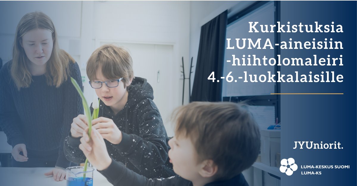 ❄️Hei JYUniorit, tästä kivaa puuhaa talvilomalle! Kahden päivän aikana tehdään yhdessä talvisia luonnontieteiden tutkimuksia ja tiedekokeita niin sisällä kuin ulkona. Ilmoittaudu mukaan ➡️r.jyu.fi/ETm
#tiedettäkaikille #JYUniorit #JYUnique