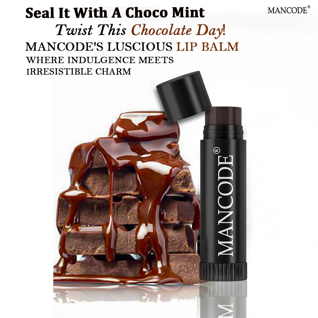 Mancode4's tweet photo. Get ready to pucker up, fellas!  Introducing Mancode Lip Balm - the ultimate choco-mint lip care just for you! 🍫
✅ Say goodbye to chapped lips, and hello to irresistibly smooth, hydrated goodness.

#mancode #lipbalmformen
#chocomintlipbalm
#lipcare #mensgrooming
#menstyle https://t.co/NTHA7DpmI1