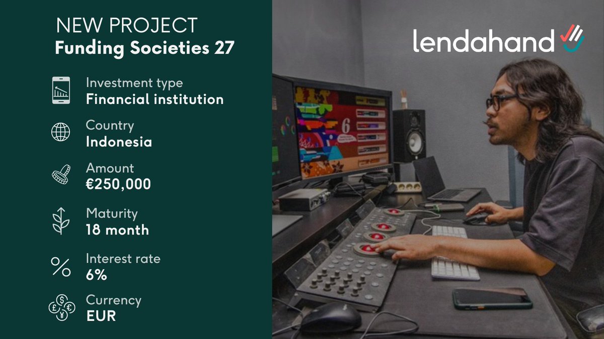 Lendahand (@lendahand) on Twitter photo Where banks saw risk, <a href="/FundSocietiesMy/">Funding Societies MY</a> saw potential. Dennis' video production company started to thrive thanks to a loan from Funding Societies. Your investment can help 37 more entrepreneurs chase their dreams. #crowdfundingproject #crowdfunding #crowdfundingcampaign Where banks saw risk, <a href="/FundSocietiesMy/">Funding Societies MY</a> saw potential. Dennis' video production company started to thrive thanks to a loan from Funding Societies. Your investment can help 37 more entrepreneurs chase their dreams. #crowdfundingproject #crowdfunding #crowdfundingcampaign