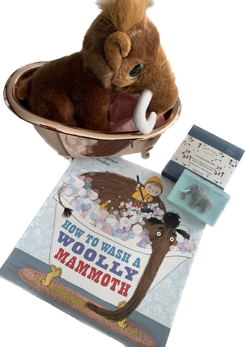 Is there a more perfect book to take to the tub on #readinthebathtubday than  @MicheRobinson & #KateHindley’s
#HowToWashAWoollyMammoth?