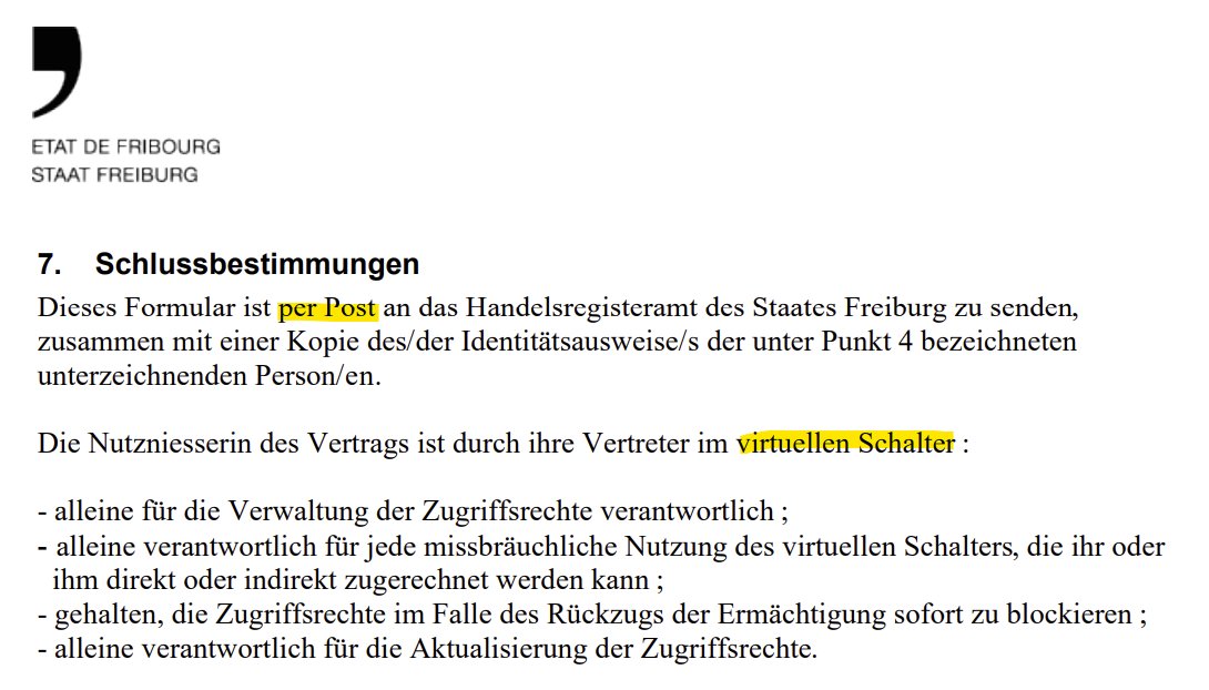 #Digitalisierung 2024:

✅ Virtueller Schalter
❌ Antrag muss via Post gesendet werden, trotz Anmeldung mit SwissID (Geprüfte Identität
Stufe 2)