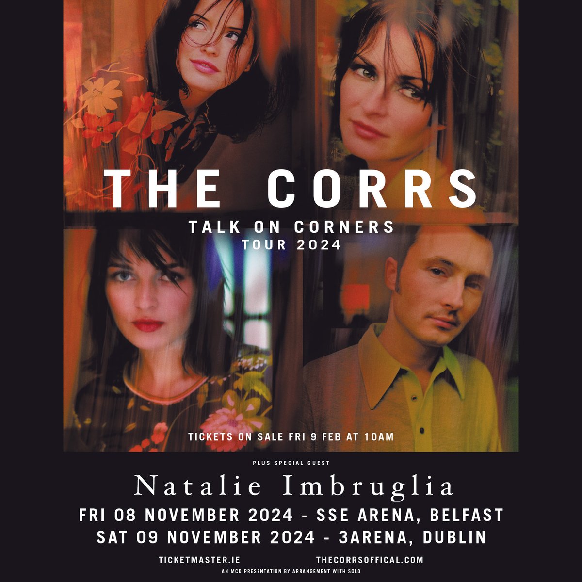 ⭐️ Tickets for @CorrsOfficial plus special guest Natalie Imbruglia in Dublin & Belfast this November are now on sale! 💫 🎟️ BOOK NOW at bit.ly/The-Corrs-TM