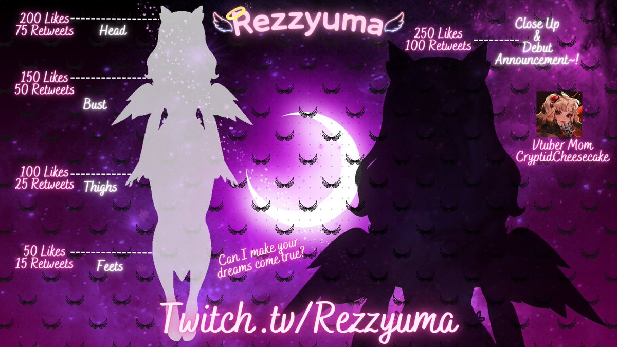 💗Vtuber Reveal Post~!💗

Just an angelic fluffy nya-tuber who wants to make her first #VtuberDebut ~!

Vtuber Mom: <a href="/cryptidchezcake/">𝐂𝐡𝐞𝐞𝐬𝐞𝐜𝐚𝐤𝐞 🩻🔥 𝕸𝖔𝖙𝖍 𝕶𝖓𝖎𝖌𝖍𝖙</a> &amp; Rigger: <a href="/jeicEee12/">jeicEee ☕️ Live2D Artist and Rigger ll COMMS OPEN</a> 
#ENVtubers #modelreveal #VTuberUprising
(Will post all goals under this post, so only this post will count for the goals.😊)