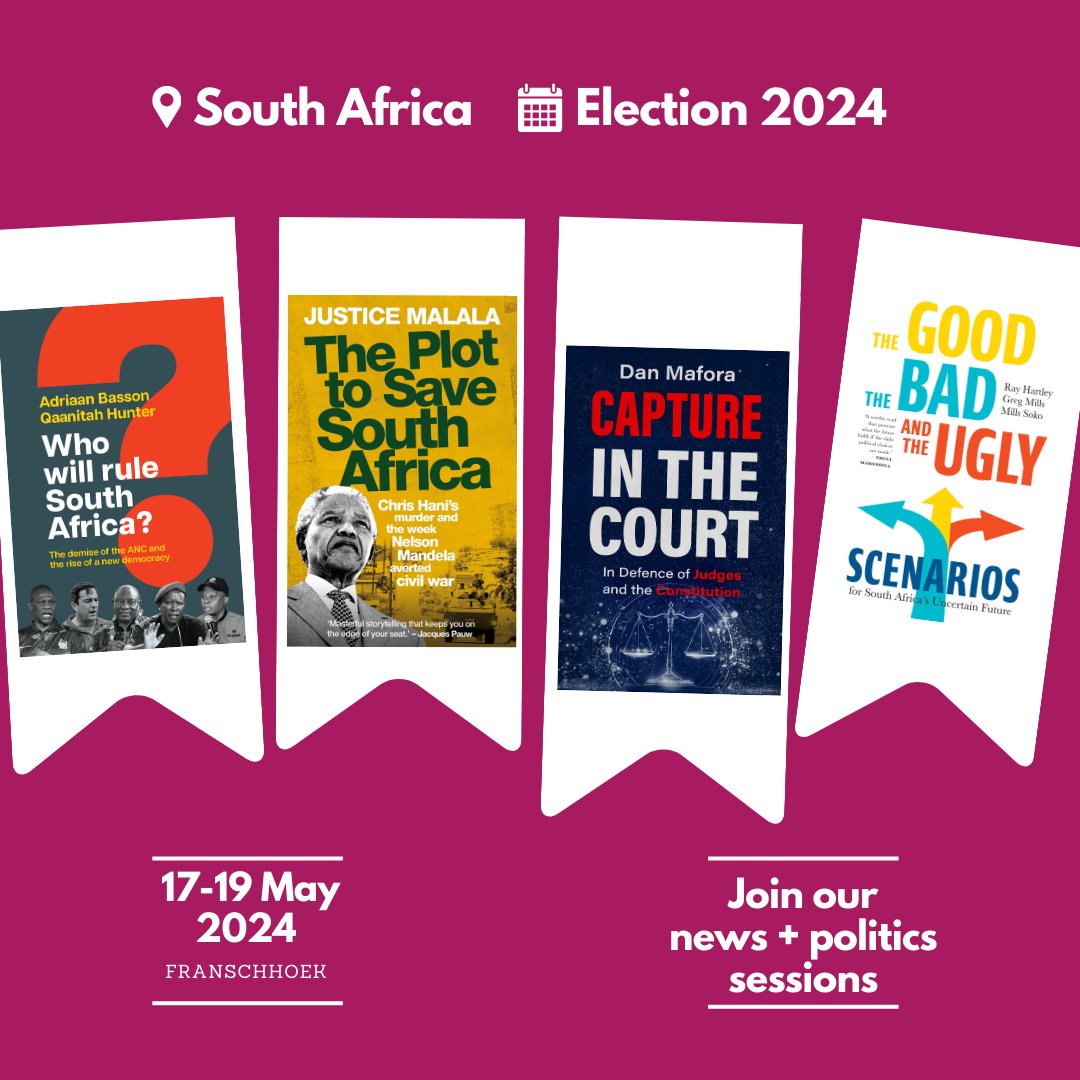 Join the conversation in the run up to elections. Many of SA's finest political minds are on the Festival 2024 program #SONA24 #SONA @NBPublishers @PanMacmillanSA @JonathanBallPub @News24 @ExclusiveBooks