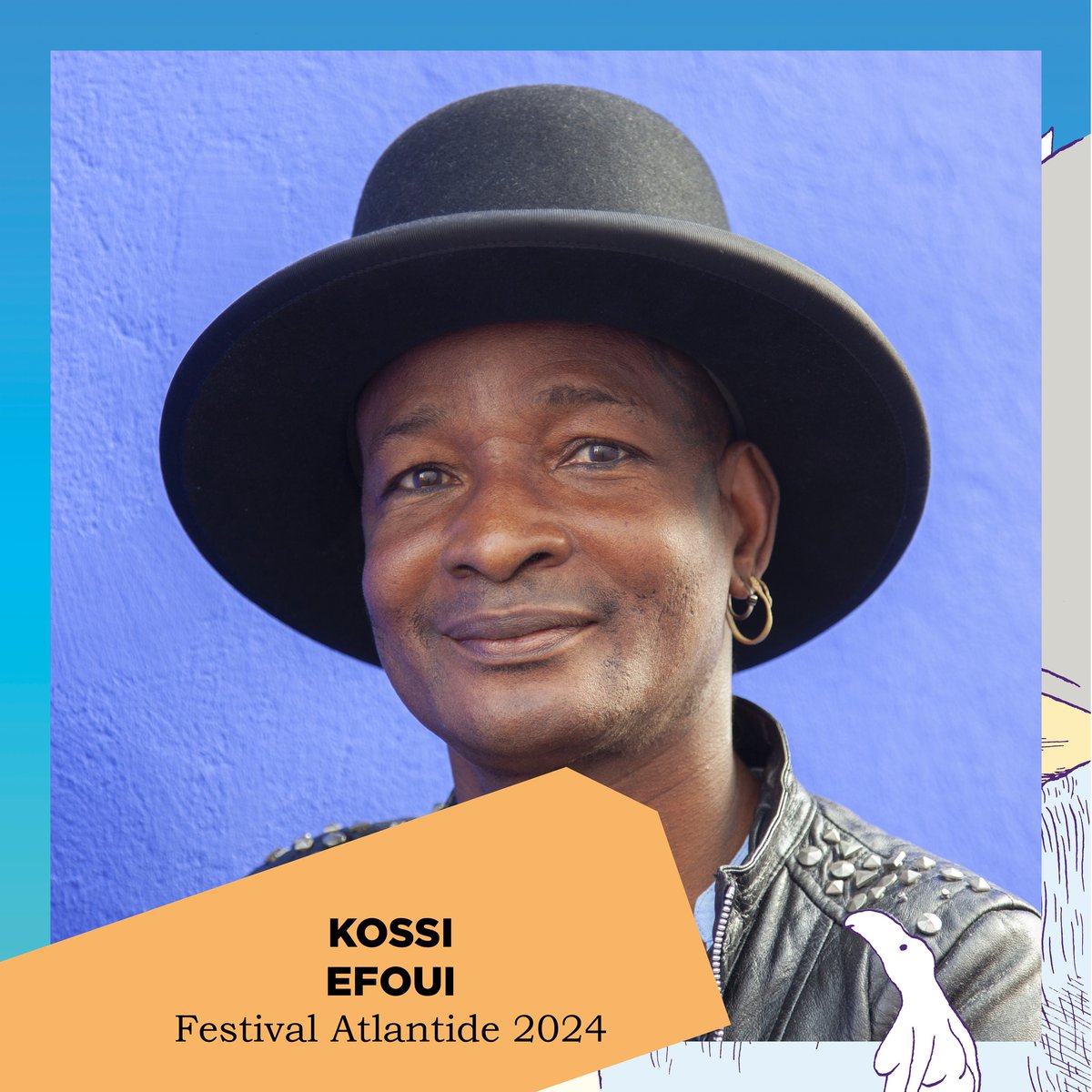 Le festival de littérature <a href="/AtlantideNantes/">ATLANTIDE</a> invite #KossiEfoui, auteur né au Togo 🇹🇬 et qui vit actuellement à Nantes. 
Nous aurons le plaisir de l'inviter le 12/07 au Jardin des Plantes de #Nantes pour la première lecture d'<a href="/Auxheuresete/">Festival Aux heures d'été</a> 📖🌿

atlantide-festival.org/auteur/kossi-e…