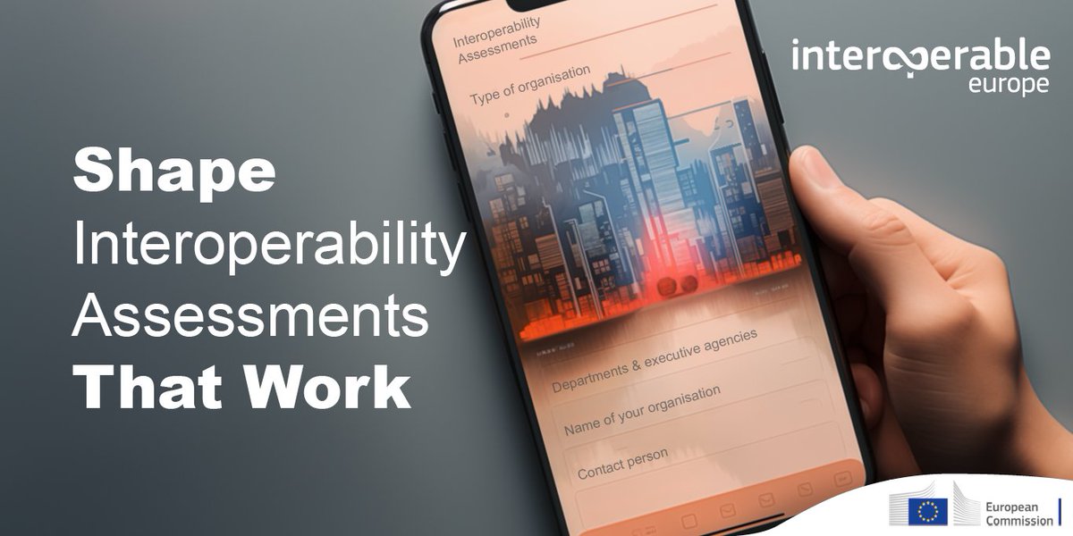 In anticipation of the upcoming #InteroperableEuropeAct, we are looking for #PublicAdministrations to join our pilot on the #interoperability assessment of digital #PublicServices.  

Your participation will be of benefit for the whole #EU #PublicSector!
👉europa.eu/!V9kJhR