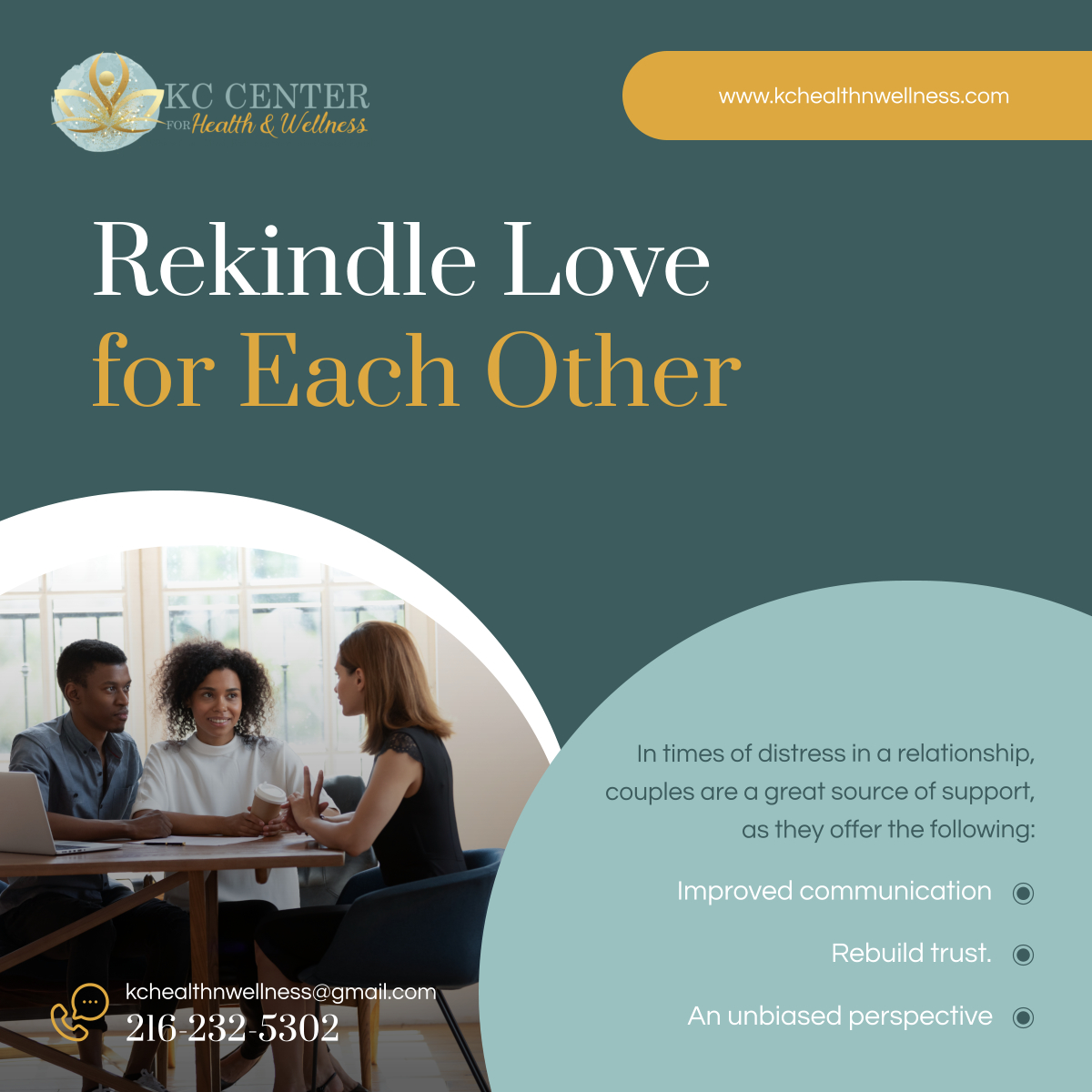 By seeking professional guidance in couple counseling sessions, partners get to have the opportunity to heal their relationship together and even strengthen it. Rekindle your love for each other with our help! 

#BeachwoodOhio #CoupleCounseling #MentalHealthServices