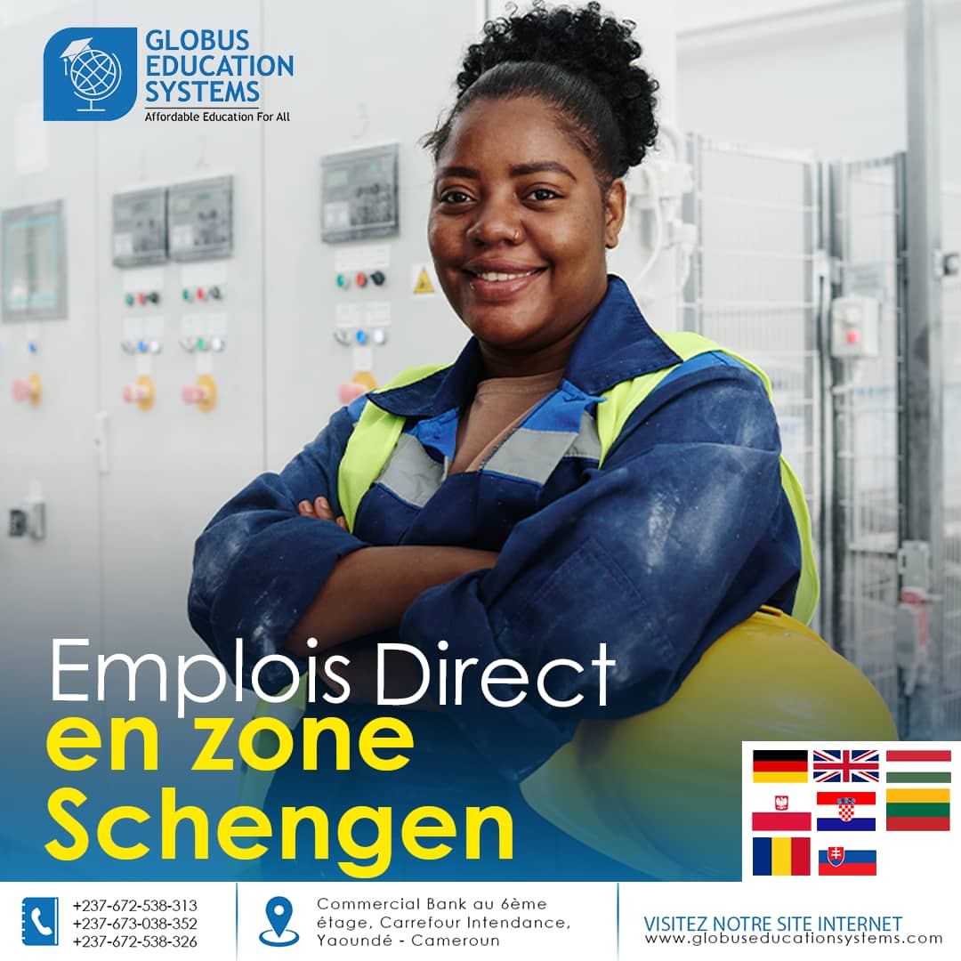 Prêt à vous lancer dans une aventure professionnelle internationale ? Découvrez un monde d'opportunités d'emploi diverses dans les pays de l'espace Schengen. 
#SchengenJobs #InternationalCareers #GlobalOpportunities #ApplyNow #CareerAdventure #GlobusEduSystems