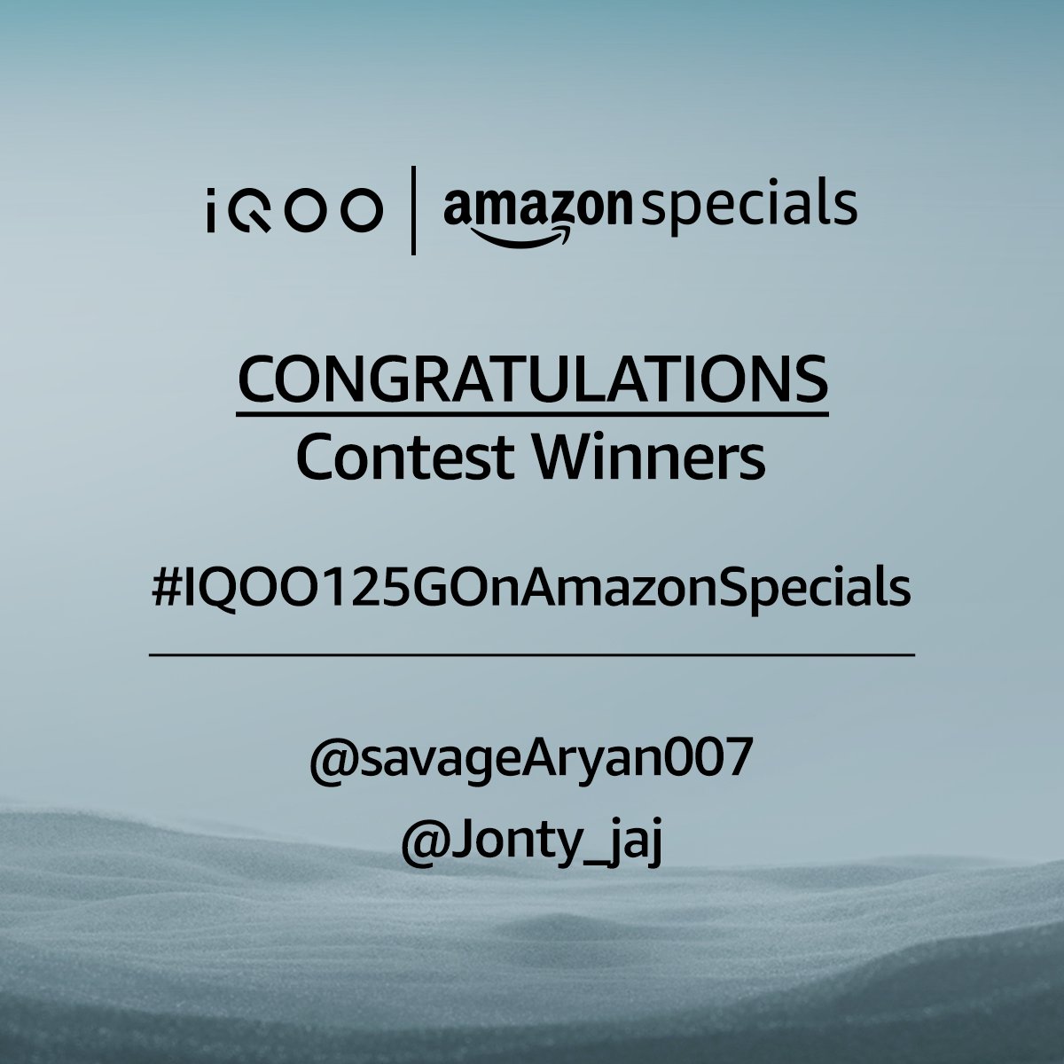 Congratulations to the winners of the iQOO 12 5G contest. Kindly DM us your details to claim the prize. @SavageAryan007 @Jonty_jaj