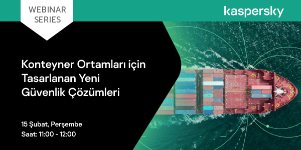 15 Şubat Perşembe günü saat 11:00’de “Konteyner Ortamları için Tasarlanan Yeni Güvenlik Çözümleri” konusunda düzenleyeceğimiz webinar’a davetlisiniz. Konteynerleştirme teknolojisini, güvenlik risklerini ve çözümleri ele alacağımız etkinliğimize kayıt olmak için…