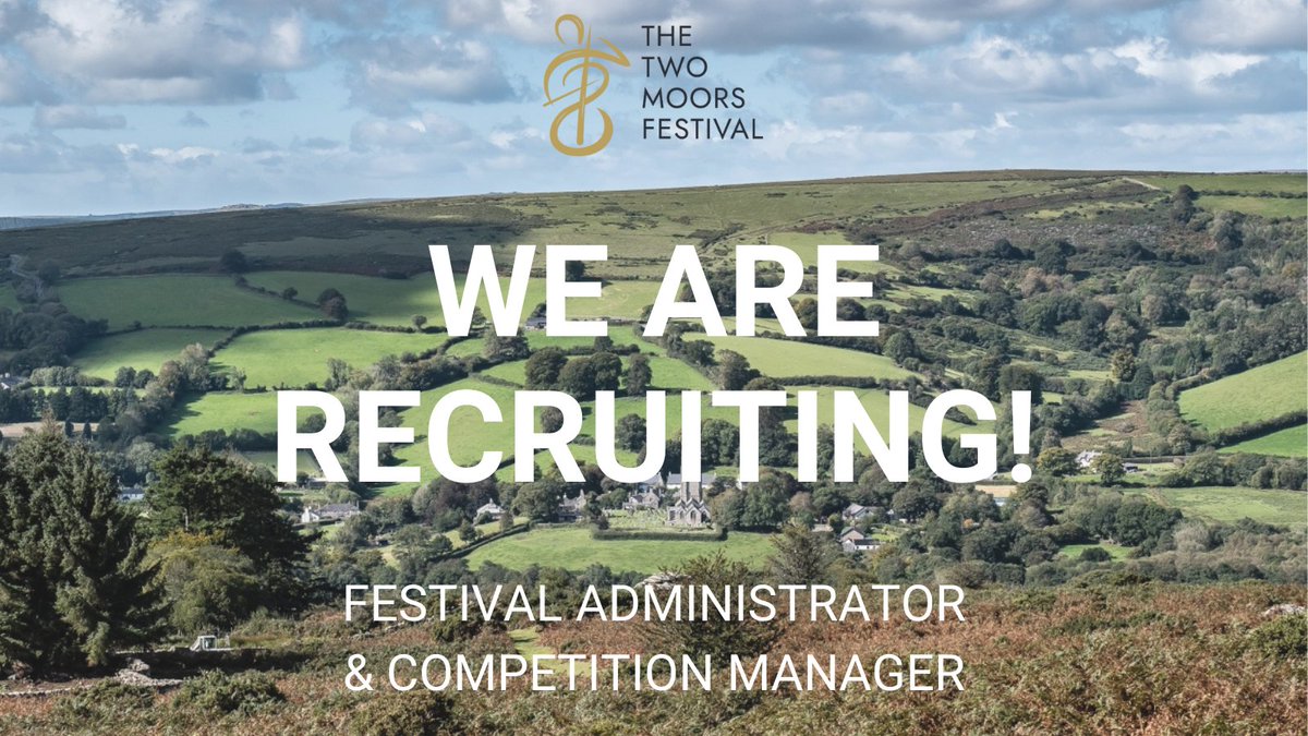 Would you like to assist in the smooth running and successful delivery of the Two Moors Festival? We are looking for an enthusiastic individual to join the team as Festival Administrator & Competition Manager. Find out more: twomoorsfestival.co.uk/news/festival-… Deadline: 29 Feb #artsjobs