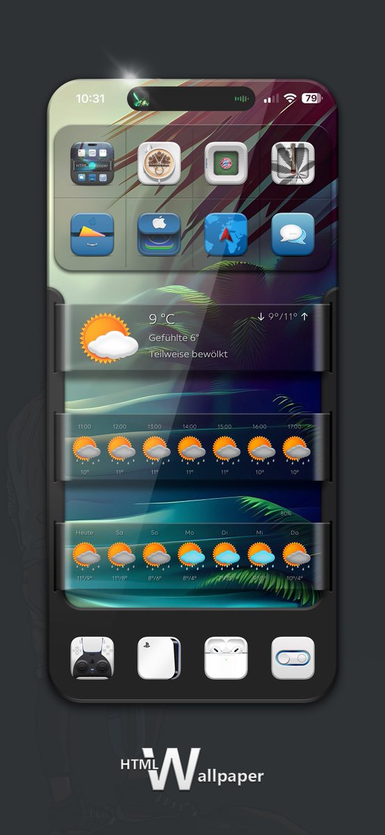 Att57 (@attairdu57slm) on Twitter photo My Friday setup. Credits <a href="/JedEye81/">BareKnuckleGraphics</a> for the weather icons and <a href="/TeboulDavid1/">Smart Wallpaper Art</a> for the wallpaper.
<a href="/kleinmone/">Mone ☺︎</a>
<a href="/thewaytozion/">5Eric</a>
#HTMLWallpaper #NOJailbreak #iOS17 My Friday setup. Credits <a href="/JedEye81/">BareKnuckleGraphics</a> for the weather icons and <a href="/TeboulDavid1/">Smart Wallpaper Art</a> for the wallpaper.
<a href="/kleinmone/">Mone ☺︎</a>
<a href="/thewaytozion/">5Eric</a>
#HTMLWallpaper #NOJailbreak #iOS17