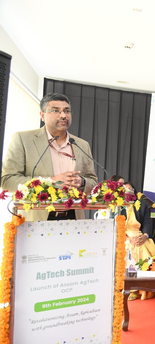 @GoI_MeitY We need to build critical agricultural ecosystem & work with the other CoEs of the Octane CoE. This synergy needs to be built so that this doesn't become an isolated effort & doesn't catch on with the economy of the state: Shri S Krishnan, Secretary, @GoI_MeitY at STPI Guwahati.