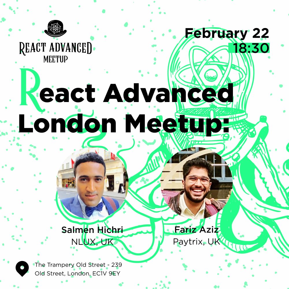 ReactAdvanced's tweet photo. #ReactLondonMeetup agenda🚀
⠀
@salmenus – The Future is Conversational: Crafting Next-Gen Interfaces with NLUX
Faris Aziz – Unleashed: Next.js, React Query their BFF
⠀
Join us on February 22!🗓️ https://t.co/zQiaTBxvkJ https://t.co/Eh9yUalHfz