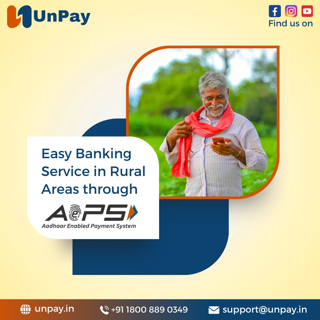 UnPay_official's tweet photo. Easy Banking service in Rural areas through AEPS

#unpay #aeps #API #fintech #FinanceFuture https://t.co/t3Dgvcmv6T