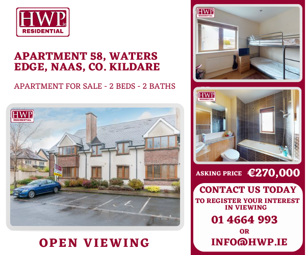 Open Viewing! 10/02/2024😀🏠
Saturday 11:15 - 11:30am.
Check This Out!

Apartment 58, Waters Edge, Naas, Co. Kildare

ww1.daft.ie/118640369

To Register Your Interest:
☎️ 01 4664 993 ✉️ info@hwp.ie

#dublin
#realestateagentdublin
#irishrealestate
#irishproperty
#hwpresidential