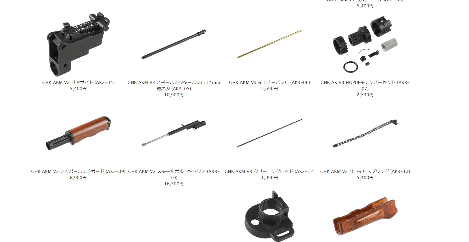 GHK AKM GBB 木製ストックセット