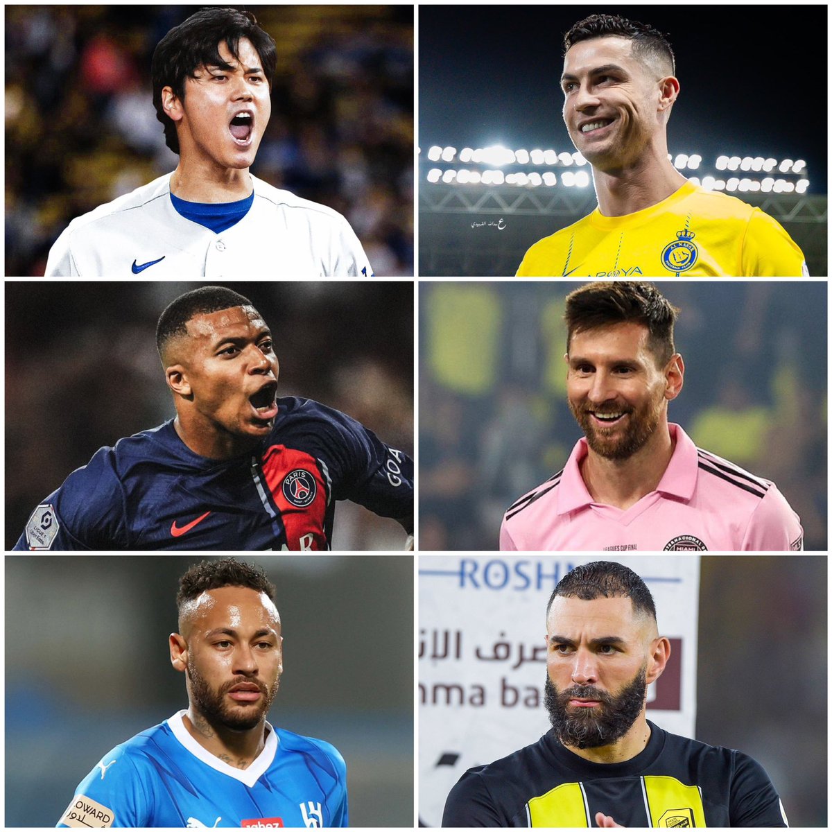 💥🇯🇵大谷翔平より年俸が高いサッカー選手は5人 2023年の年俸 🇵🇹ロナウド⇨2億7500万ドル 🇦🇷メッシ⇨1億3000万ドル  🇫🇷エンバペ⇨1億2500万ドル 🇧🇷ネイマール⇨1億2100万ドル 🇫🇷ベンゼマ⇨7800万ドル 🇯🇵大谷翔平⇨7000万ドル  🇳🇴ハーランド⇨6300万ドル ...