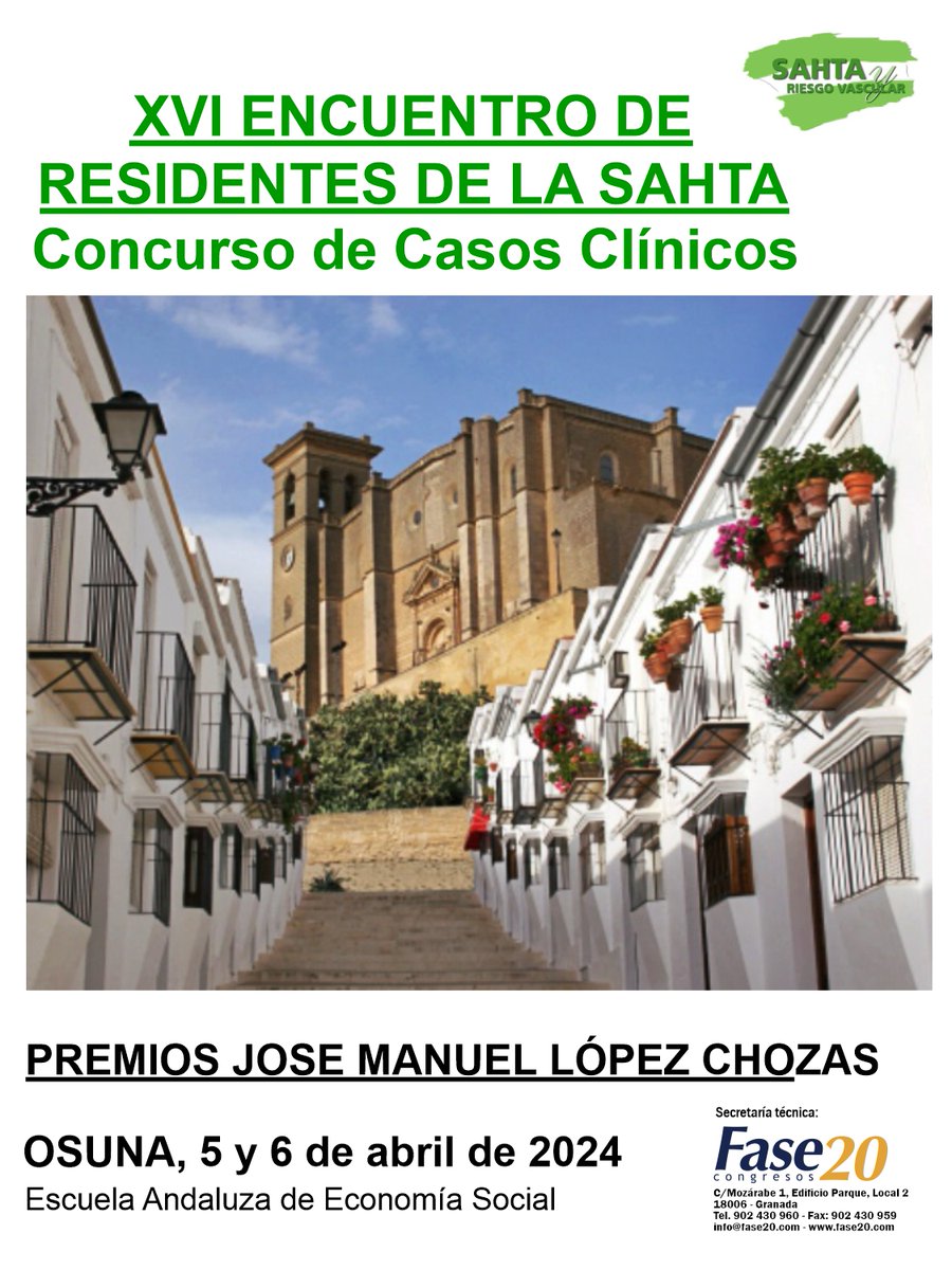 SAHTA (@sahta_sociedad) on Twitter photo XVI ENCUENTRO DE RESIDENTES DE LA SAHTA.  
12º LIBRO sobre #historiasclinicas en #hipertensionarterial, #diabetes , #lipidologia y #riesgovascular 2024. “PREMIOS JOSÉ MANUEL LÓPEZ CHOZAS” 
👇
residentes.sahta.com
#sahta 
<a href="/SEHLELHA140_90/">SEH-LELHA</a>
<a href="/SEHLELHA/">SEH-LELHA</a> XVI ENCUENTRO DE RESIDENTES DE LA SAHTA.  
12º LIBRO sobre #historiasclinicas en #hipertensionarterial, #diabetes , #lipidologia y #riesgovascular 2024. “PREMIOS JOSÉ MANUEL LÓPEZ CHOZAS” 
👇
residentes.sahta.com
#sahta 
<a href="/SEHLELHA140_90/">SEH-LELHA</a>
<a href="/SEHLELHA/">SEH-LELHA</a>