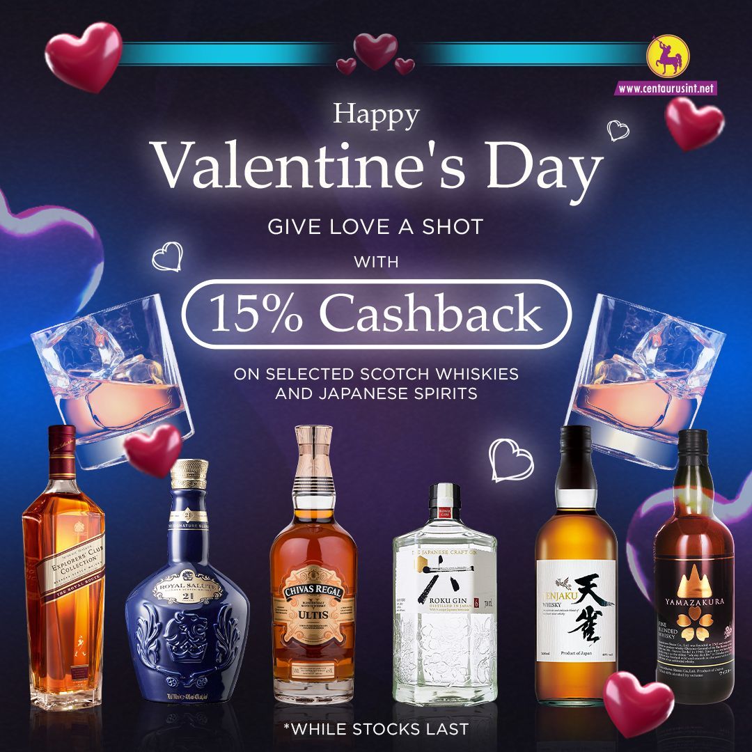 Centaurus_int's tweet image. 🌟 Love is like whisky – aged to perfection! #HappyValentinesDay! Give Love a Shot with 15% cashback on selected #scotchwhiskies and #Japanesespirits.

💖 Shop Now:  buff.ly/3HYESW8 🛒

🚚 FREE DELIVERY AVAILABLE. 📦
💳 NO LICENSE REQUIRED.

#centaurusinternational
