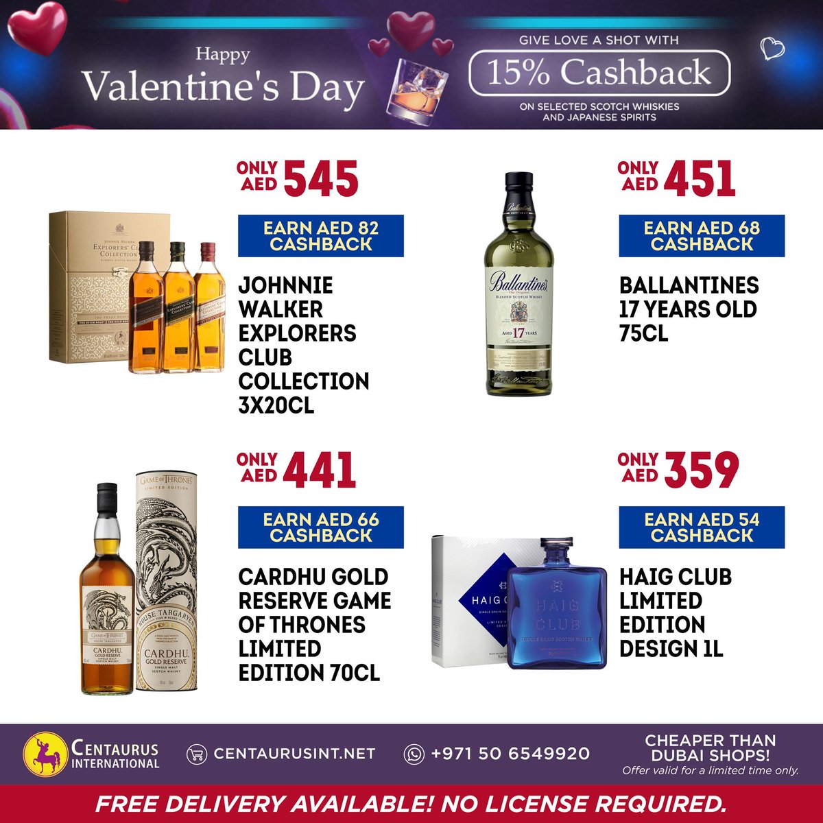 Centaurus_int's tweet image. 🌟 Love is like whisky – aged to perfection! #HappyValentinesDay! Give Love a Shot with 15% cashback on selected #scotchwhiskies and #Japanesespirits.

💖 Shop Now:  buff.ly/3HYESW8 🛒

🚚 FREE DELIVERY AVAILABLE. 📦
💳 NO LICENSE REQUIRED.

#centaurusinternational