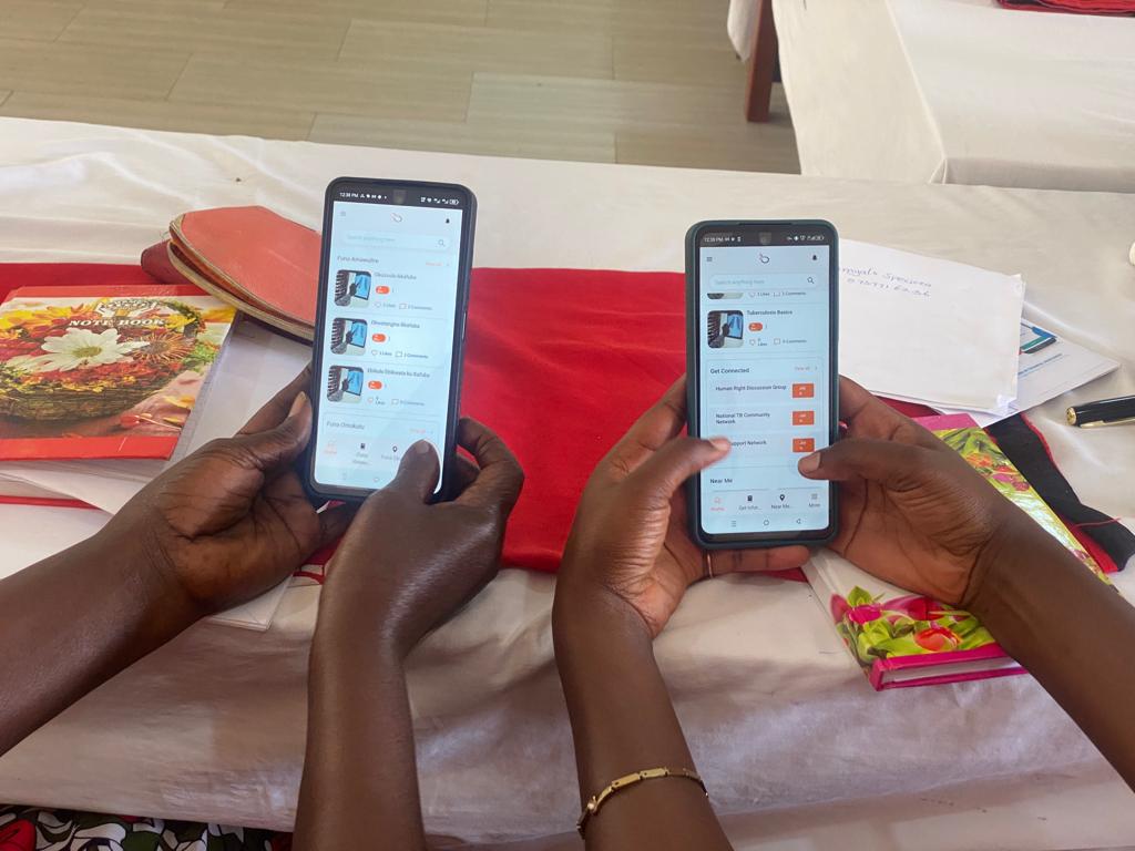 Day 2 of training and facilitating 50 peer monitors to use disability inclusive One Impact Community Monitoring app(CLM) as peer monitors navigate the app using new smart phones provided by @adphauganda to ease TB services & respond to the needs of PWDs affected by Tb.