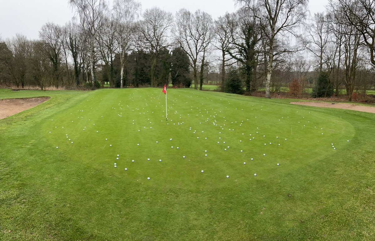 Another inch of rain <a href="/ElshamGolfClub/">Elsham Golf Club</a> 🌧️😩. On a plus, cracking in finishing the winter, the lads have smashed it yet again💪. All golfers, please repair pitch marks. Golf balls placed on 245 badly or not repaired pitch marks