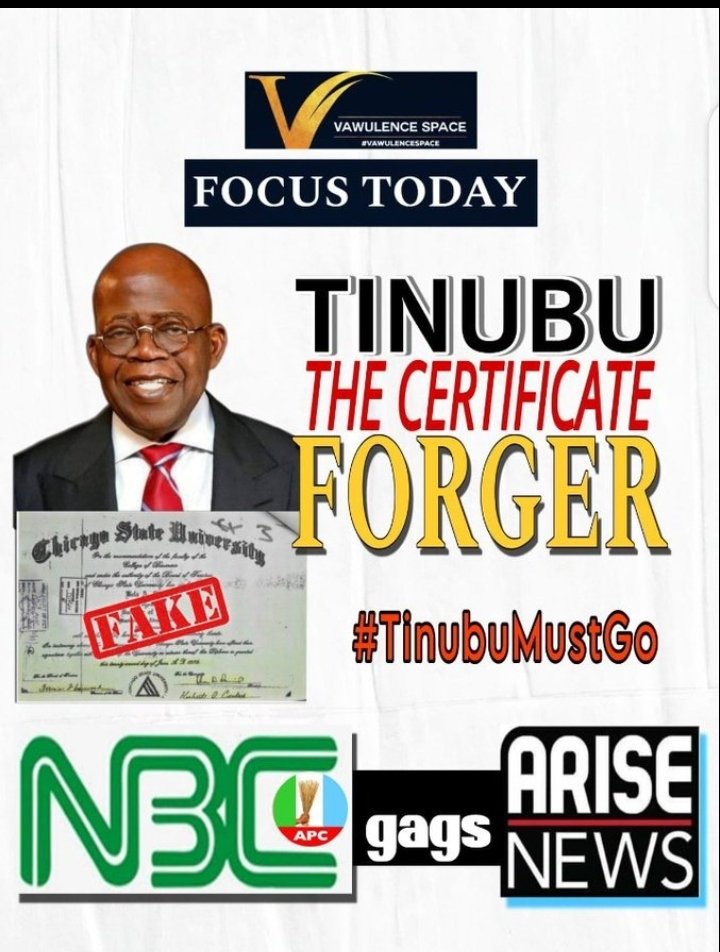 BREAKING NEWS:
Tinubu Forges His Wikipedia Information To BAAT.

BAAT Mossad University Of Lagos #DisqualifyTinubuNow #VawulenceSpace #TinubuMustGo #TinubuMustBeDisqualifiedNow #TinubuTheCertificateforger Israel Chicago State University