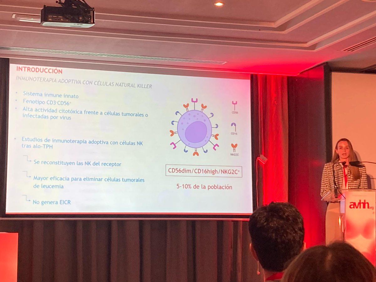 GVAclinic's tweet photo. 🏆Rut Meseguer, biotecnóloga Sº @HematoClinicoVLC, premio mejor comunicación en la XVIII Reunion AVHH

🔬“Aplicación del Machine Learning en la estratificación de donantes NKG2A/C y optimización de las condiciones de expansión ex vivo de células Natural Killer”. 

¡Enhorabuena! https://t.co/RWdt2svw0n